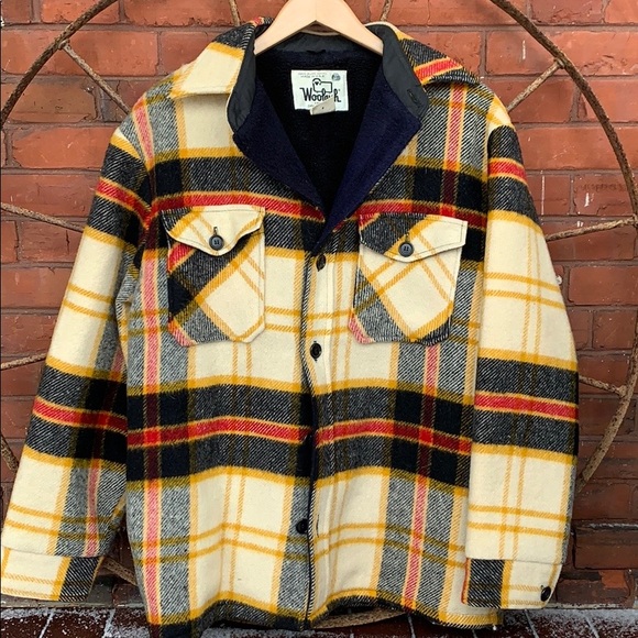 WOOLRICH Vintage Wool Sherpa Fleece Shirt Jacket - Picture 9 of 9